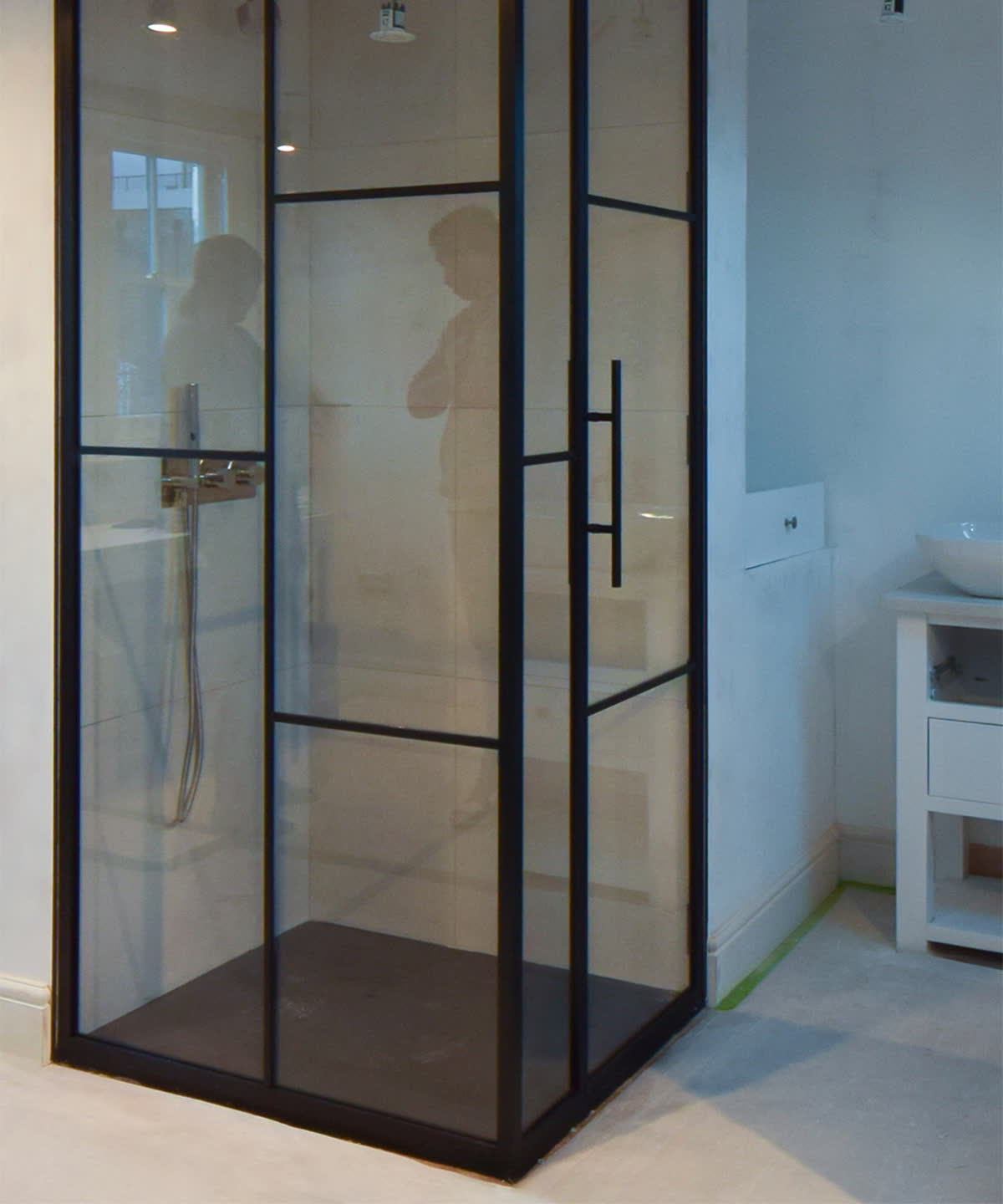 black frame bespoke shower enclosure
