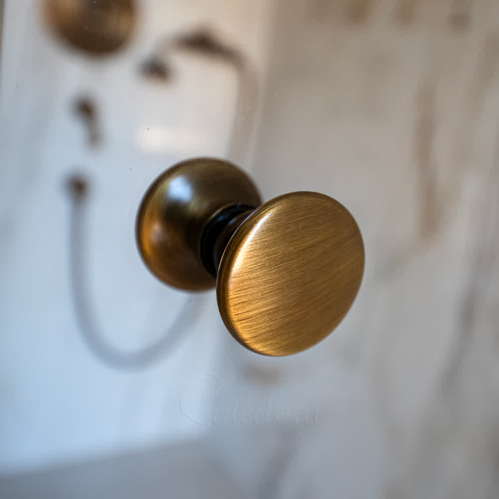 Glass shower door knob hardware option